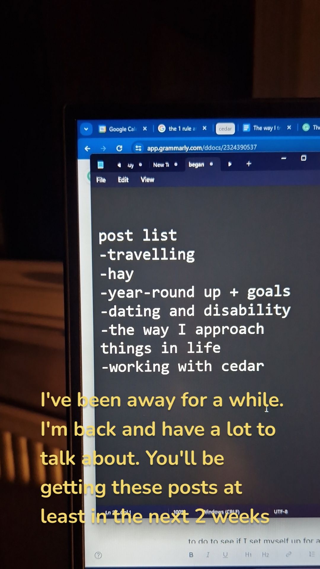 I've been away for a while. I'm back and have a lot to talk about. You'll be getting these posts at least in the next 2 weeks